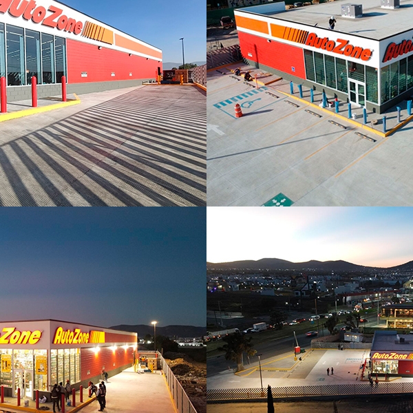 Construcción de Tienda AutoZone Santa Catarina Pachuca 